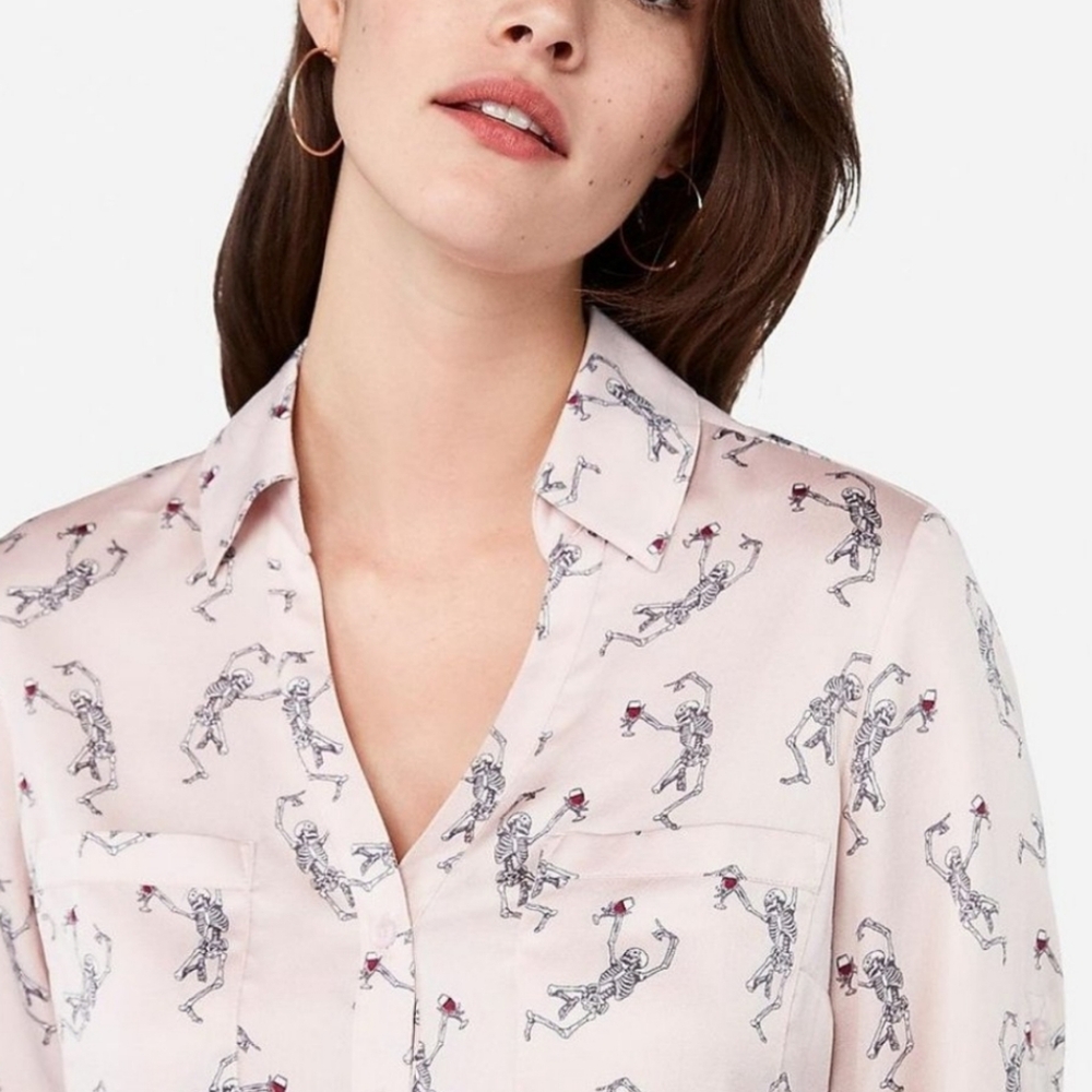Express portofino dancing skeleton shirt